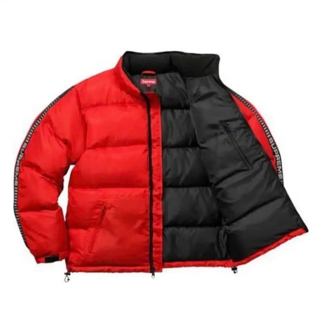 [M] 17FW 슈프림 리플렉티브 슬리브 로고 패딩 상품이미지2