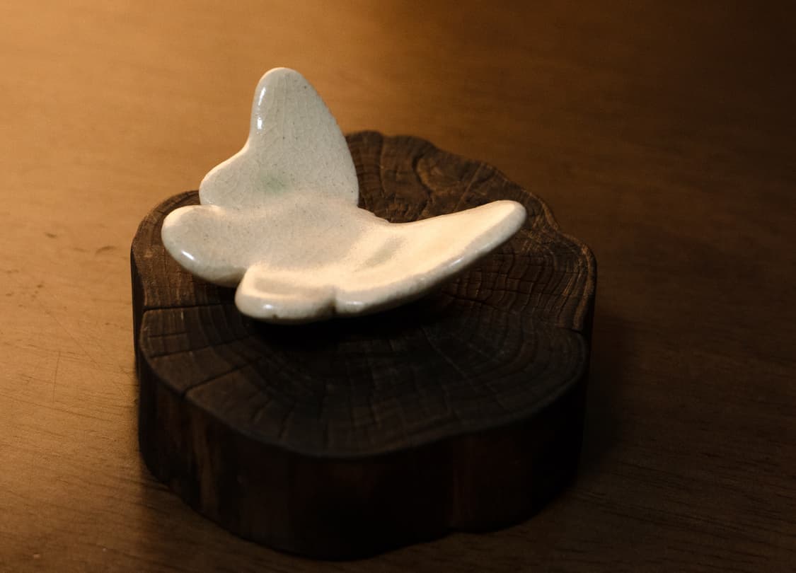 일본 빈티지 수제 나비 도자기 소품 상품이미지1