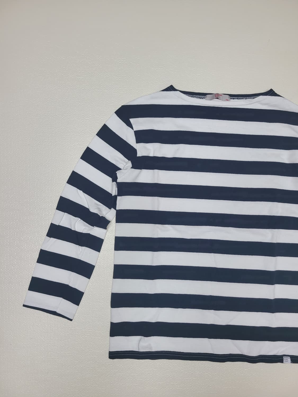 에잇세컨즈 8seconds 스트라이프 긴팔 티셔츠 XXL 블랙 상품이미지2