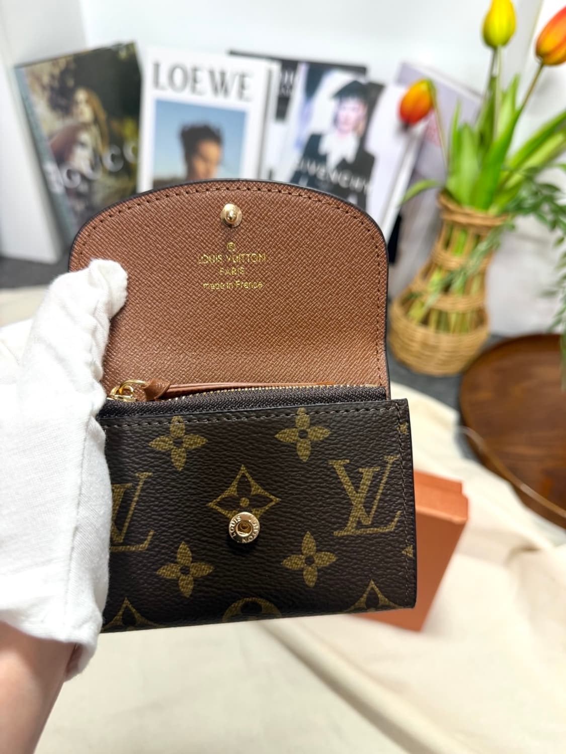 루이비통 모노그램 로잘리 코인퍼스 카드지갑 브라운 풀박스 상품이미지4