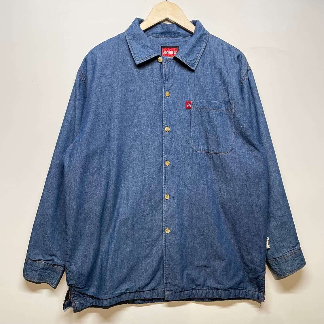 아비렉스 빅로고 데님 셔츠 자켓 상품이미지5
