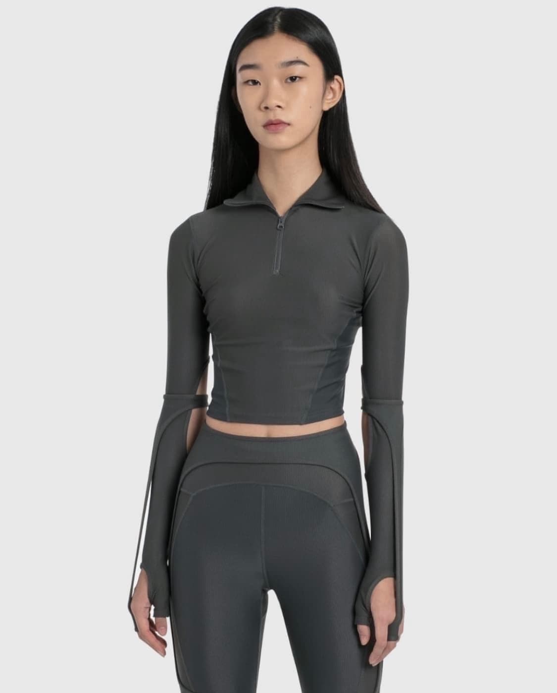 혜인서 하프 집업 스포츠 탑 상품이미지1