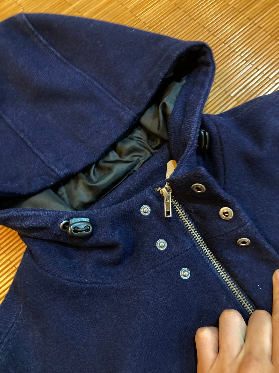 JPN vtg 울 후드 코트 상품이미지6