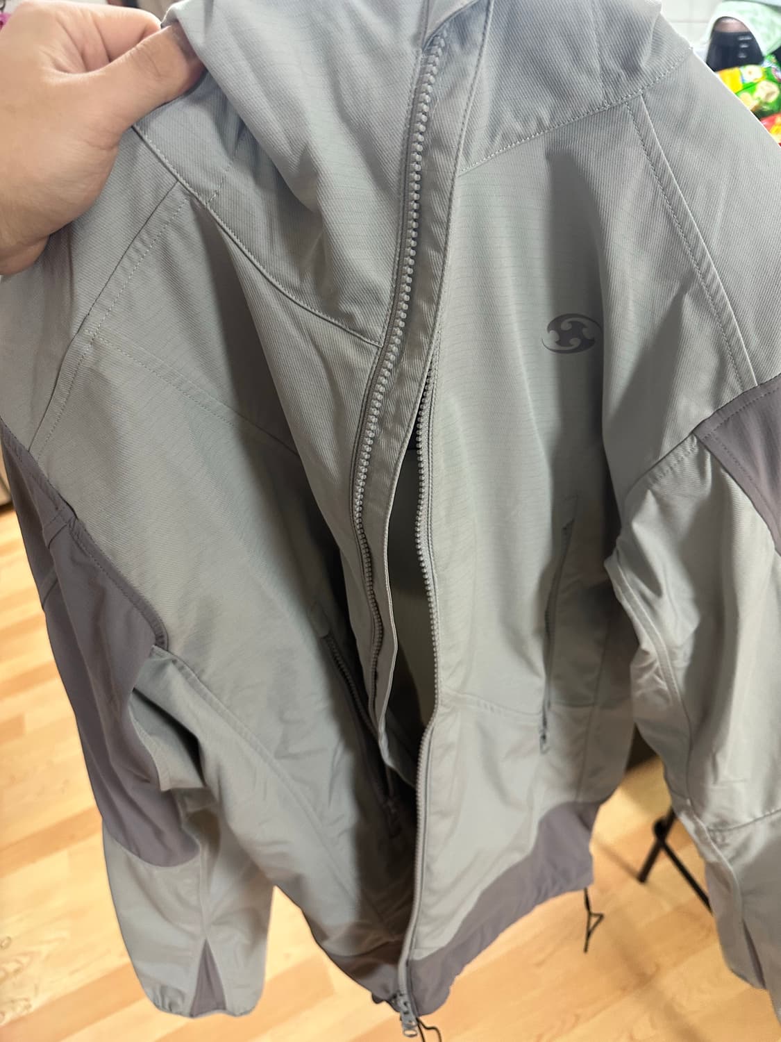 산산기어 인숄레이션 바람막이 그레이 상품이미지2