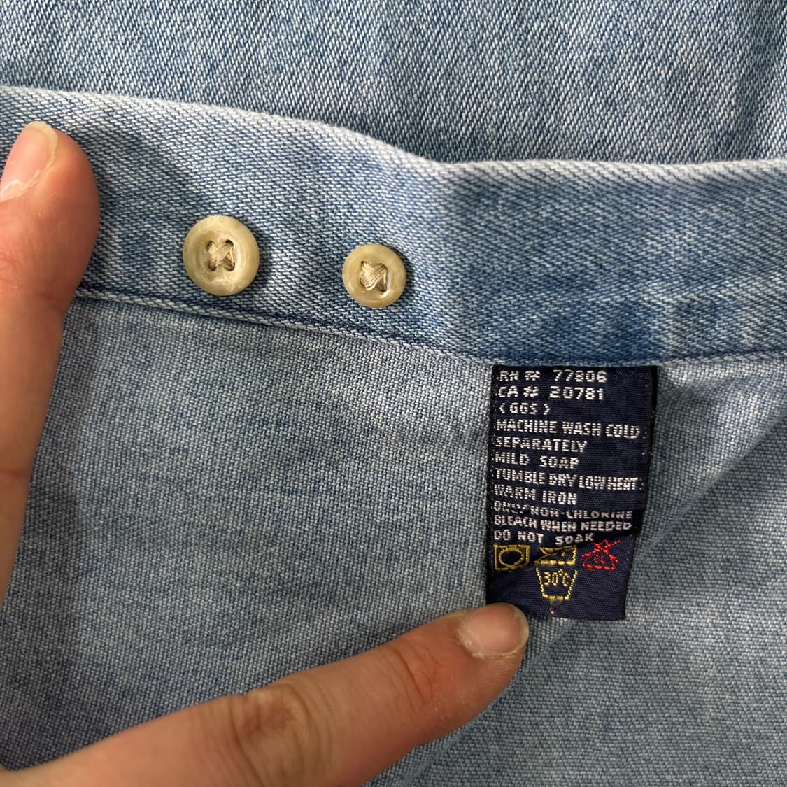 105 타미힐피거 데님 워크 셔츠 상품이미지5