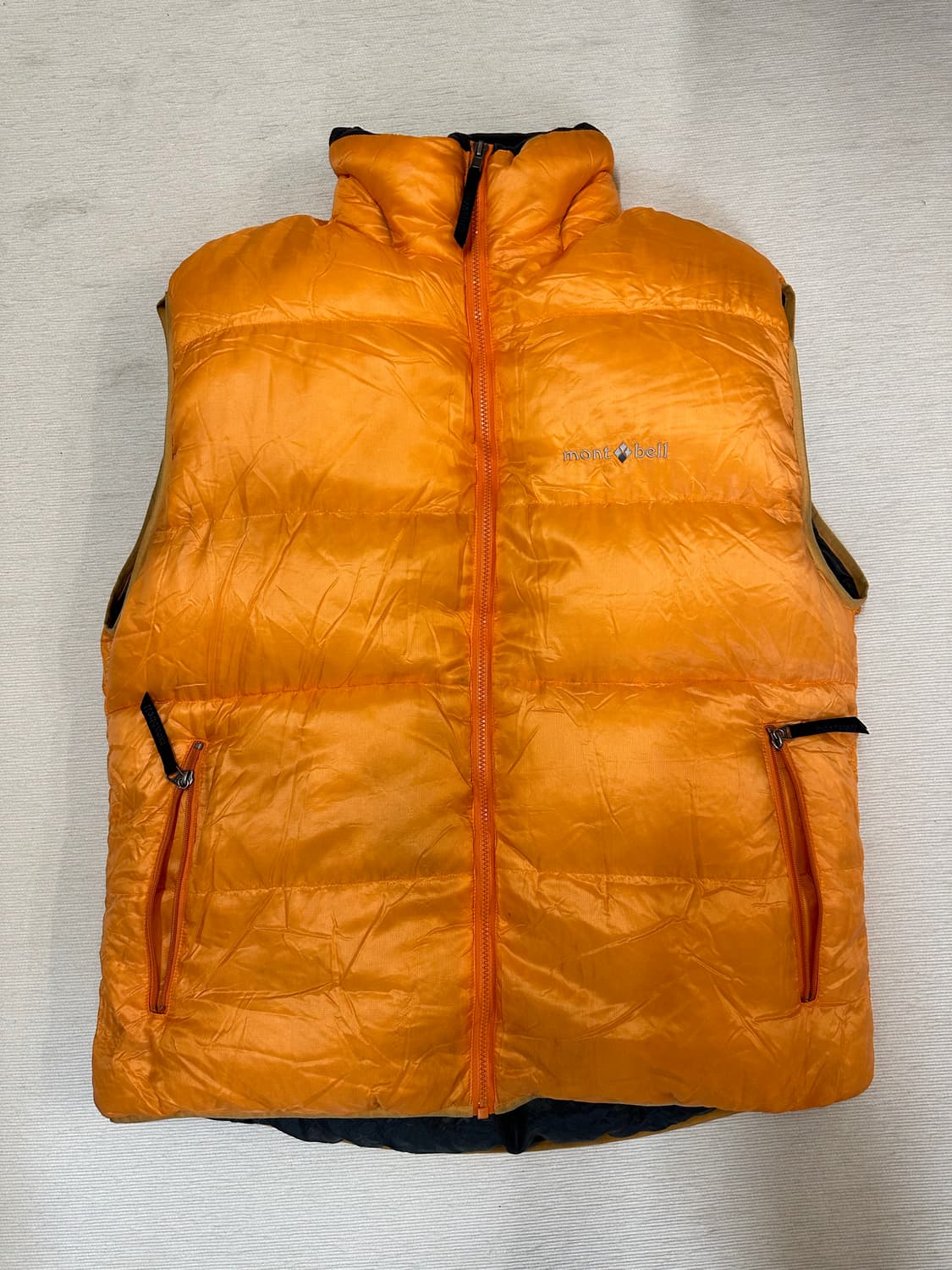 (L)90s 몽벨 빈티지 재팬 다운 베스트 망고 상품이미지1