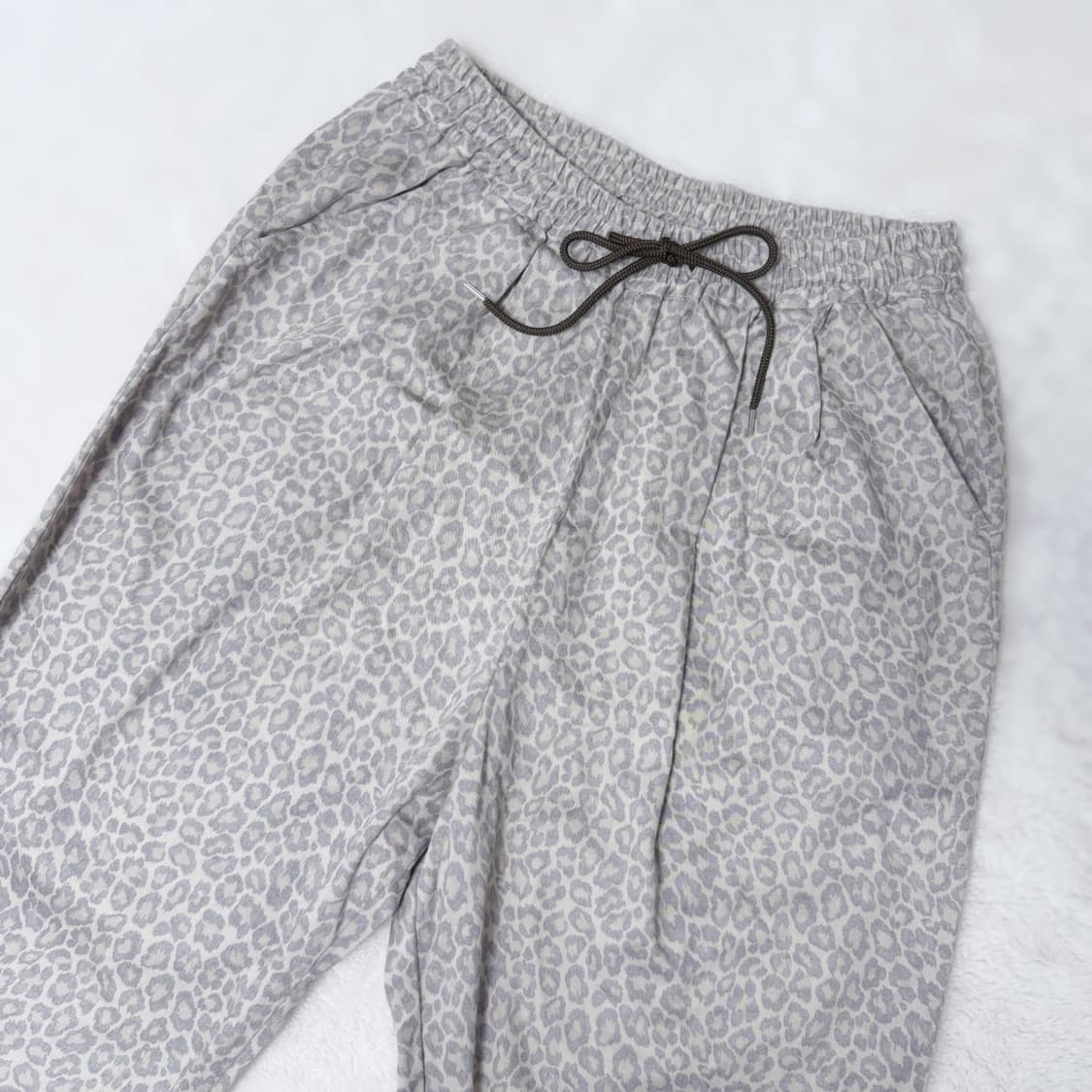 ichi 오네갸루 히메갸루 파스텔 레오파드 호피 와이드 팬츠≽^•⩊•^≼ 상품이미지1