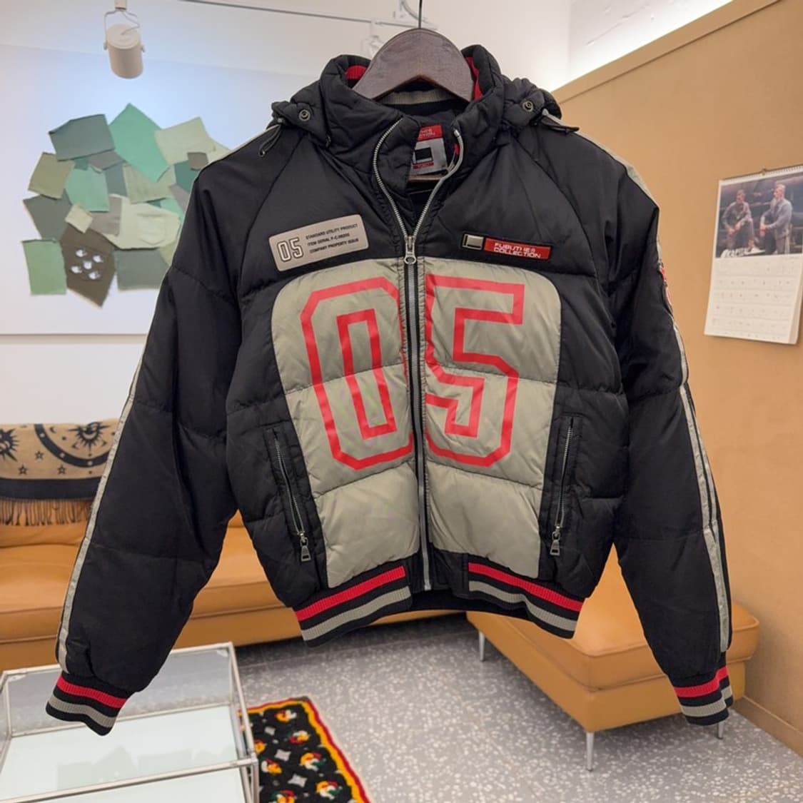 푸부 FUBU 올드스쿨 레트로 유니크 레이싱 패딩 자켓 M C08380 상품이미지3