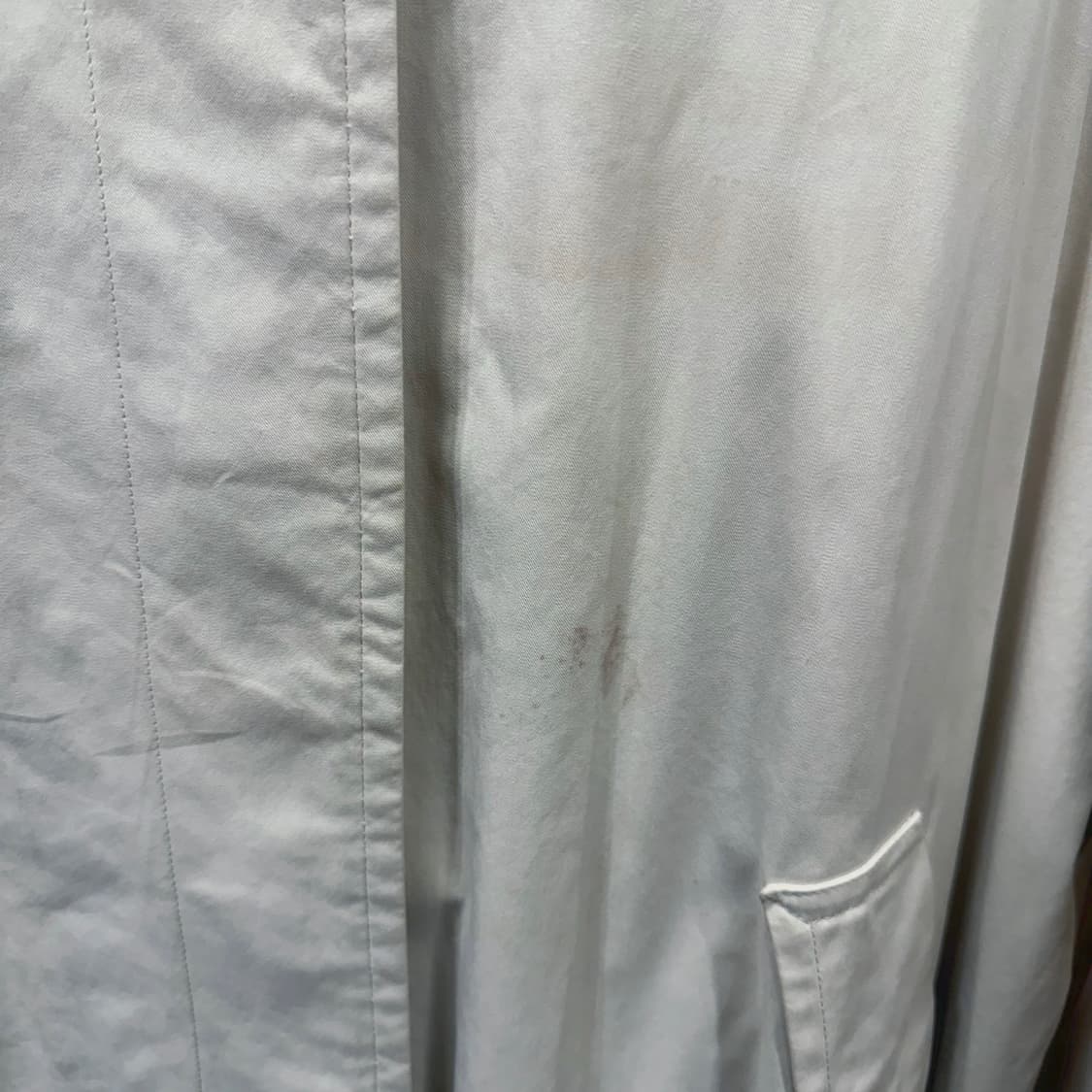 버버리 트렌치 코트 싱글 래글런 롱 벨트 포켓 디테일 아이보리 상품이미지9