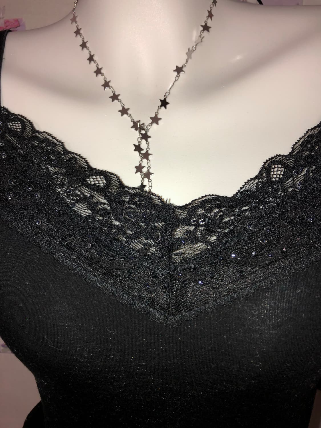 black lace sleeveless  상품이미지4