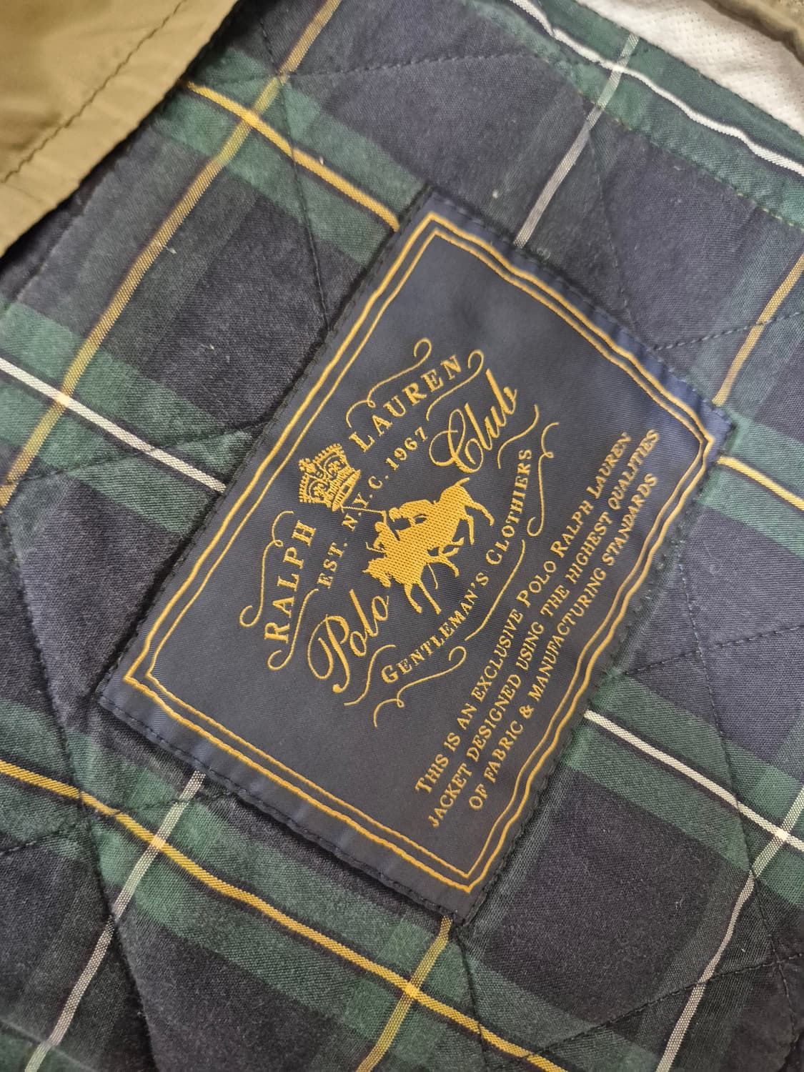 폴로 랄프로렌 카키 퀼팅 베스트/조끼 M 상품이미지3