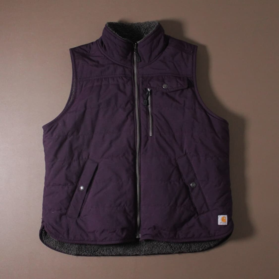 Carhartt 칼하트 쉐르파 리버시블 퍼플 베스트 상품이미지3