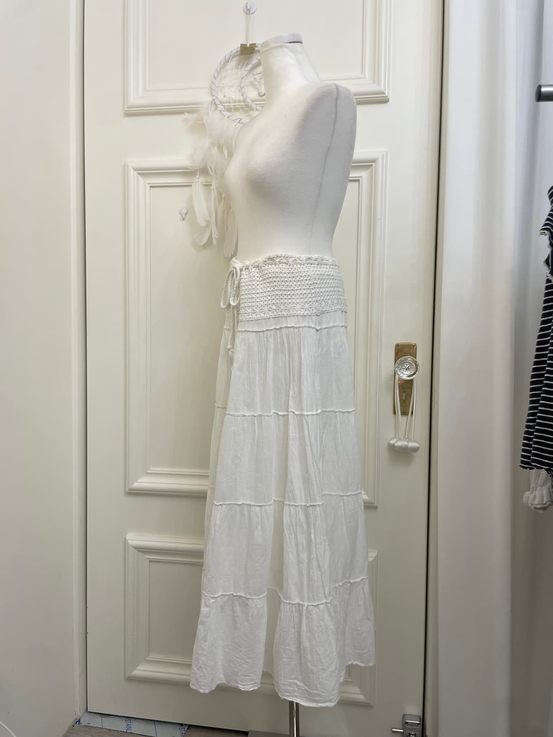 navy&gray ruffle crochet lovely mori set 상품이미지2
