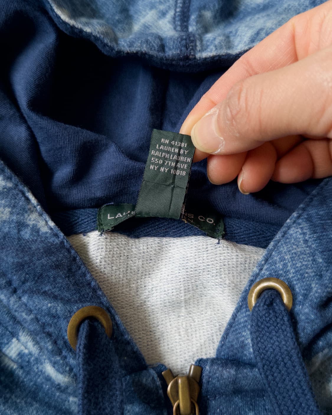 [LRL RALPH LAUREN] indigo washed hoodie 상품이미지10