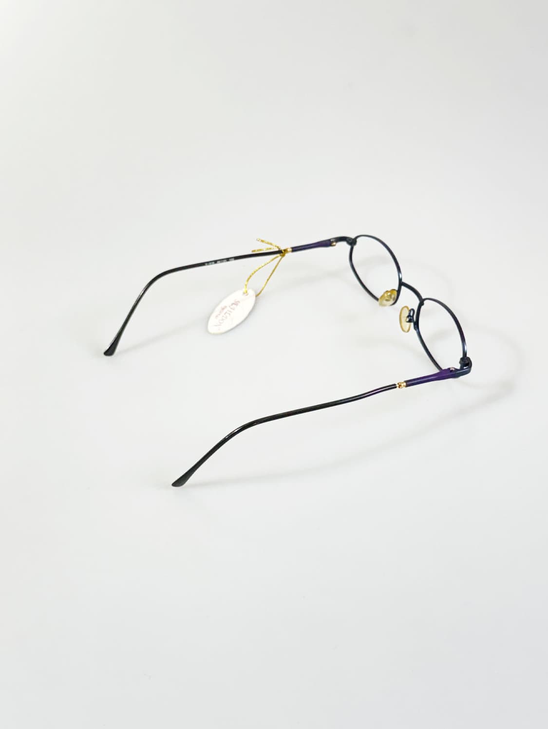 SEFILDON 네이비 슬림 오벌 메탈 스퀘어 빈티지 안경 상품이미지4