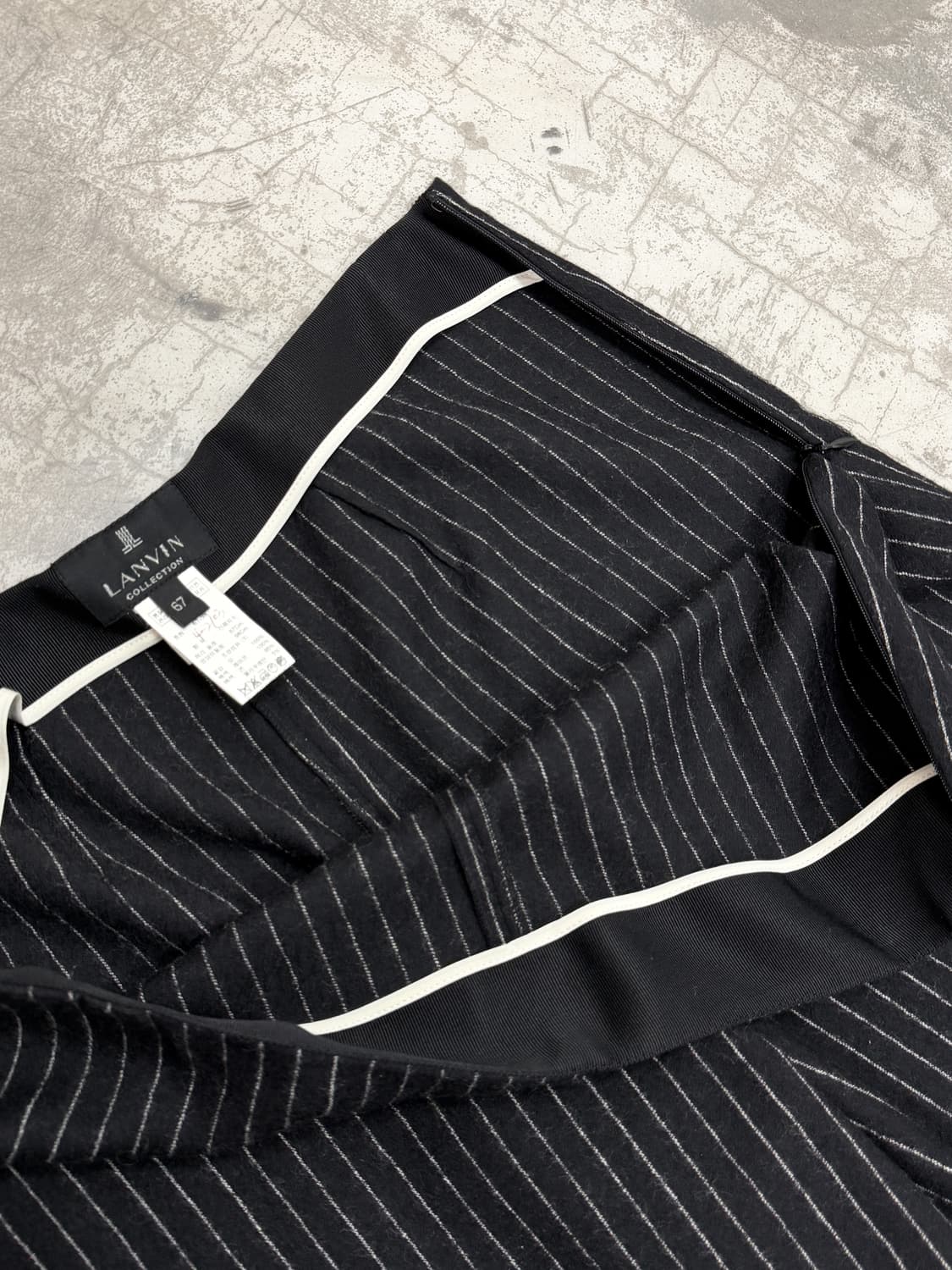 랑방 컬렉션 핀스트라이프 울 와이드 팬츠 상품이미지4