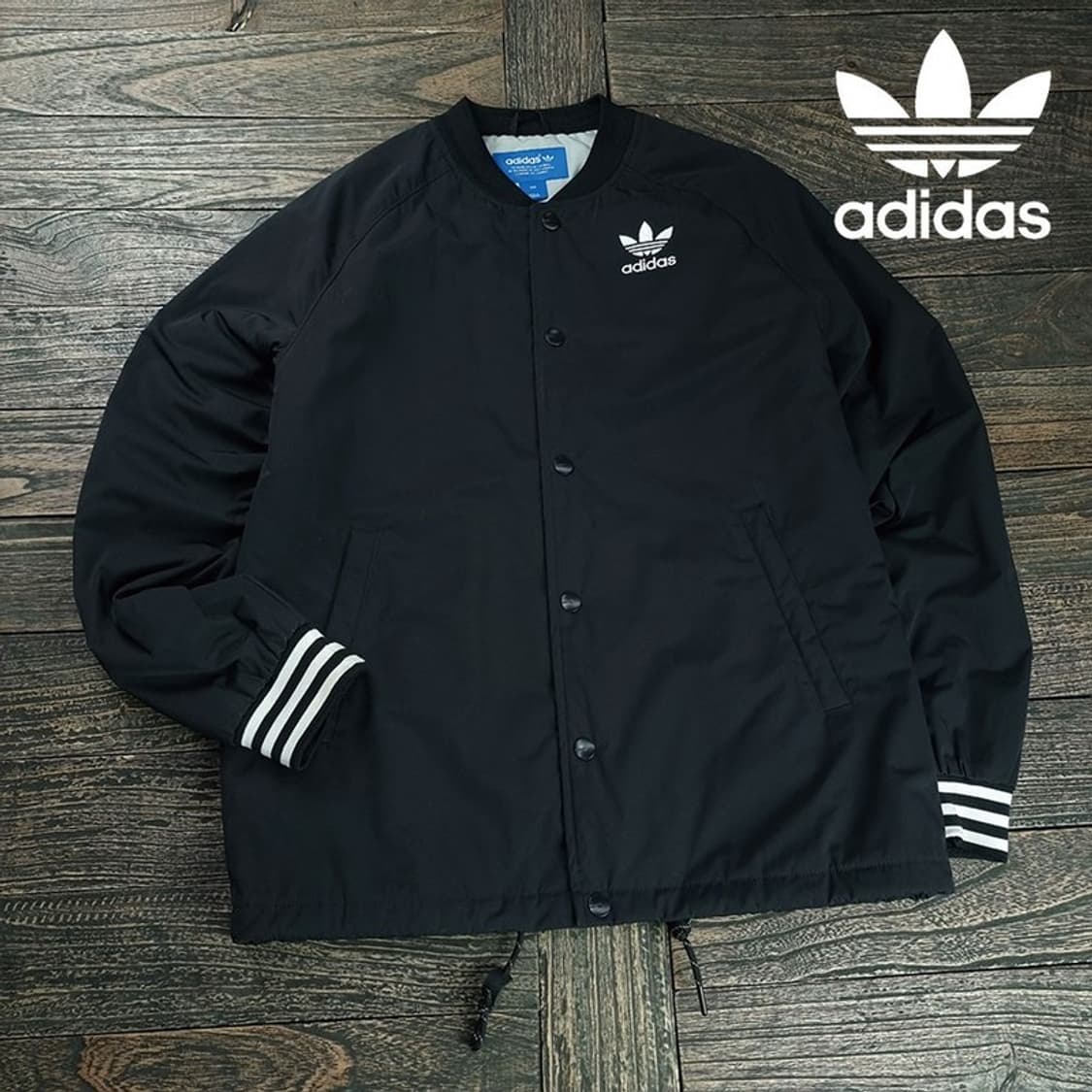 [아디다스] 로고 자수 밴딩 카라 코치 자켓 M19361 상품이미지1
