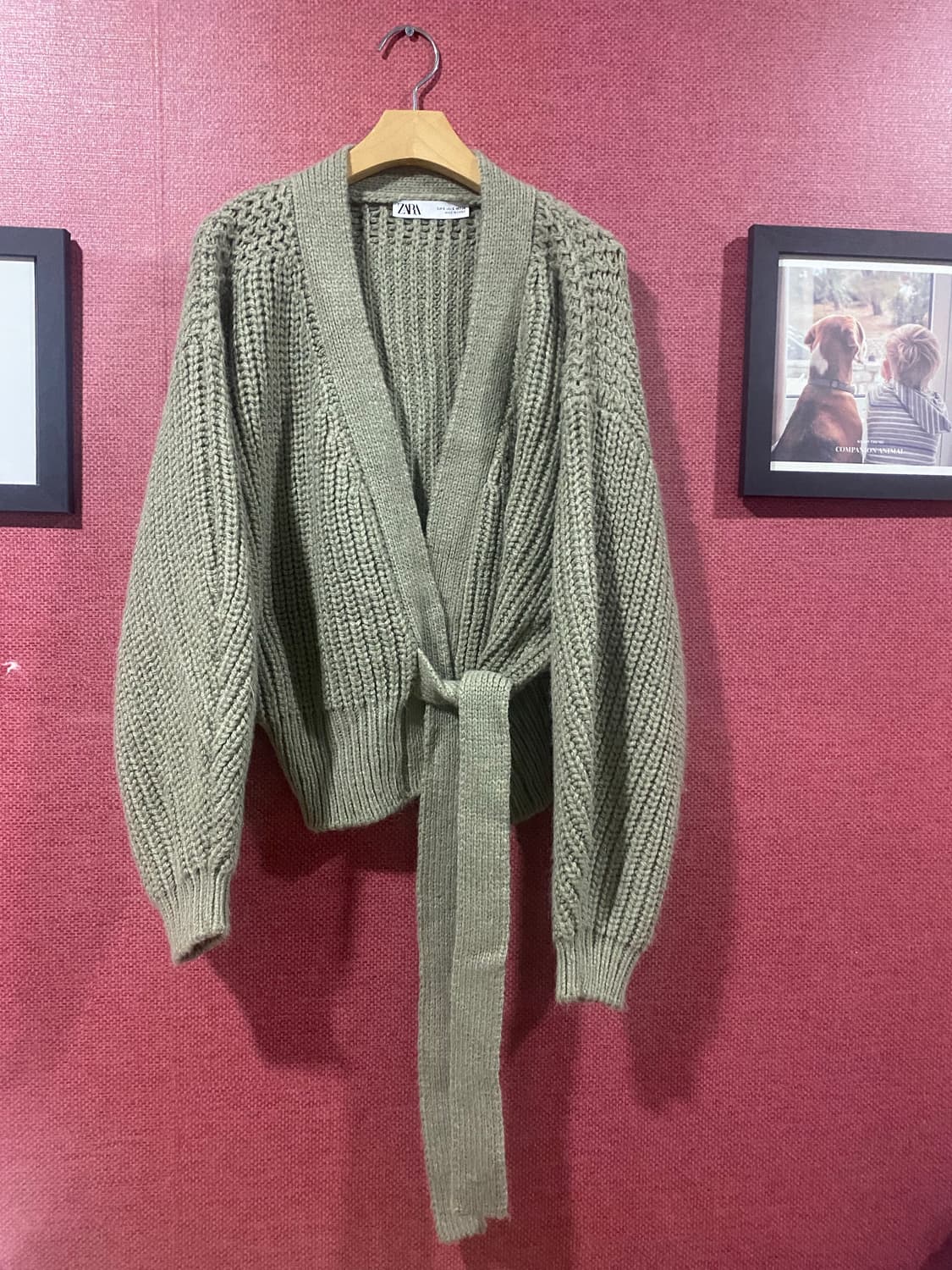 자라 랩 스타일 니트 가디건 S 상품이미지1