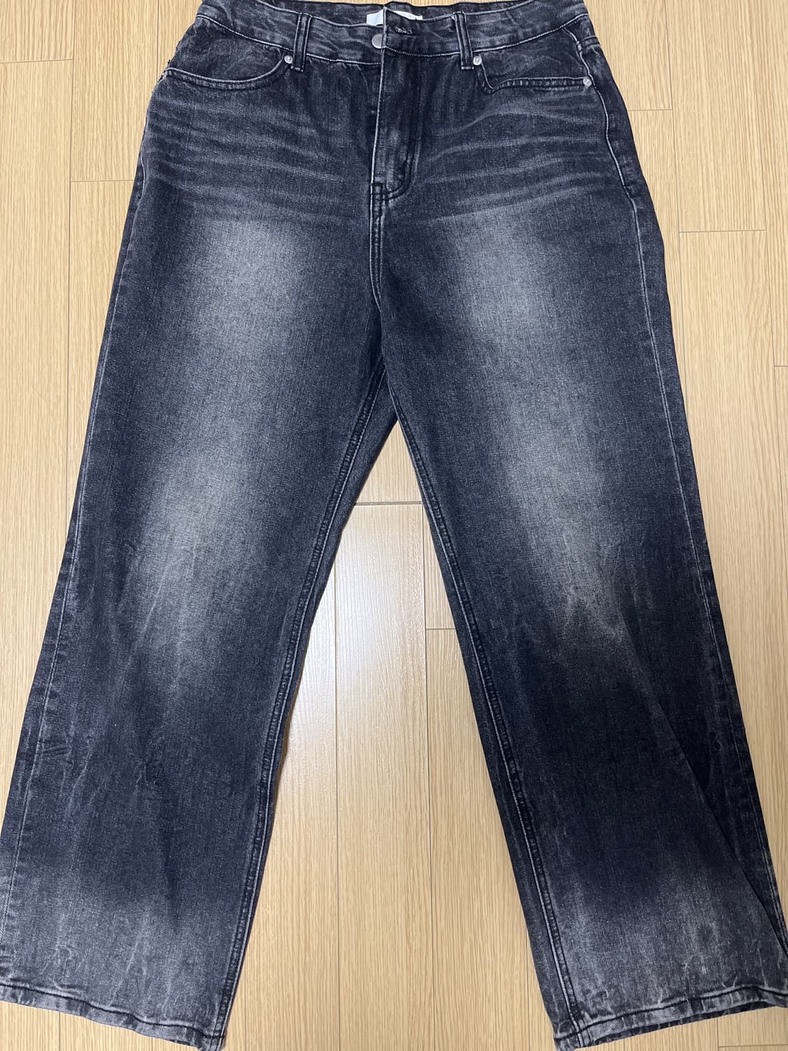 밀로아카이브 워싱 흑청바지 L 상품이미지3