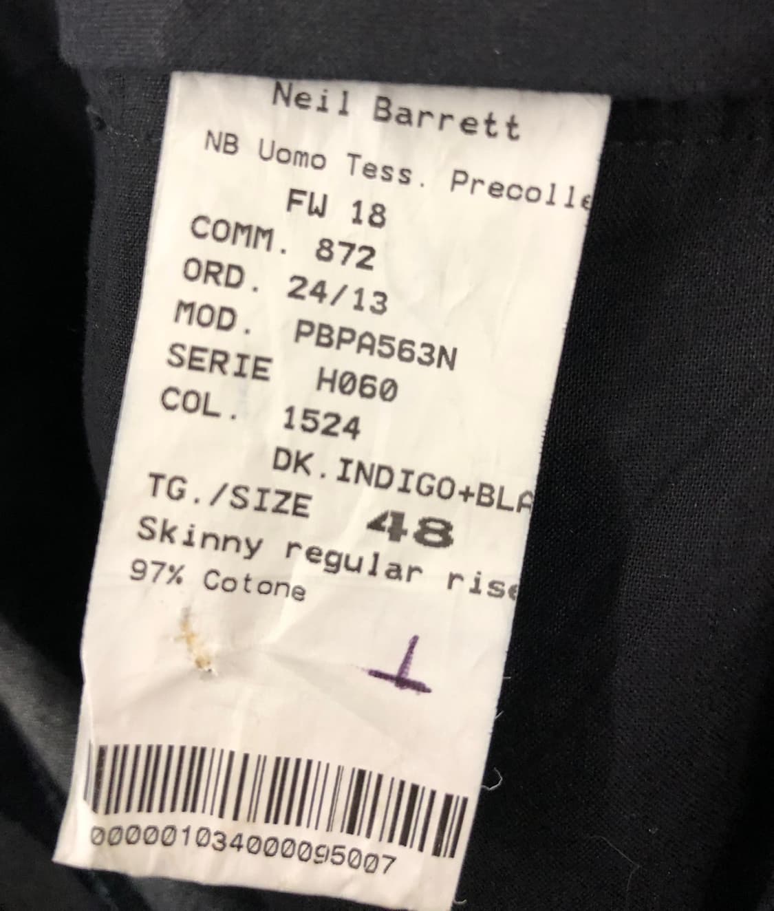 닐바렛 정품 스키니핏 슬랙스  48 상품이미지6