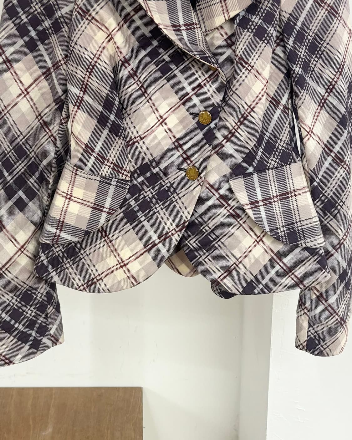 비비안 웨스트우드 드렁큰 테일러드 체크 자켓 상품이미지5