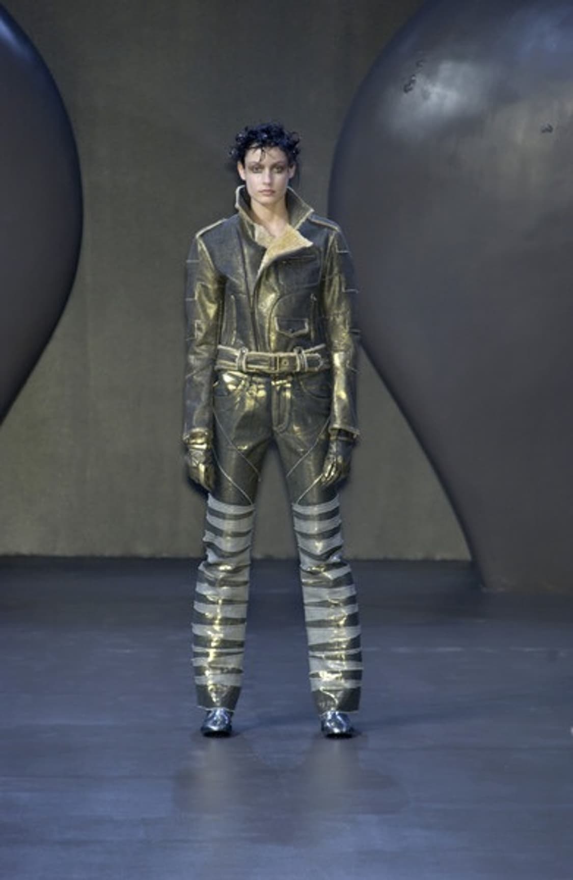 이세이미야케 02AW 레이어드 패치워크 코팅 데님 팬츠 상품이미지3