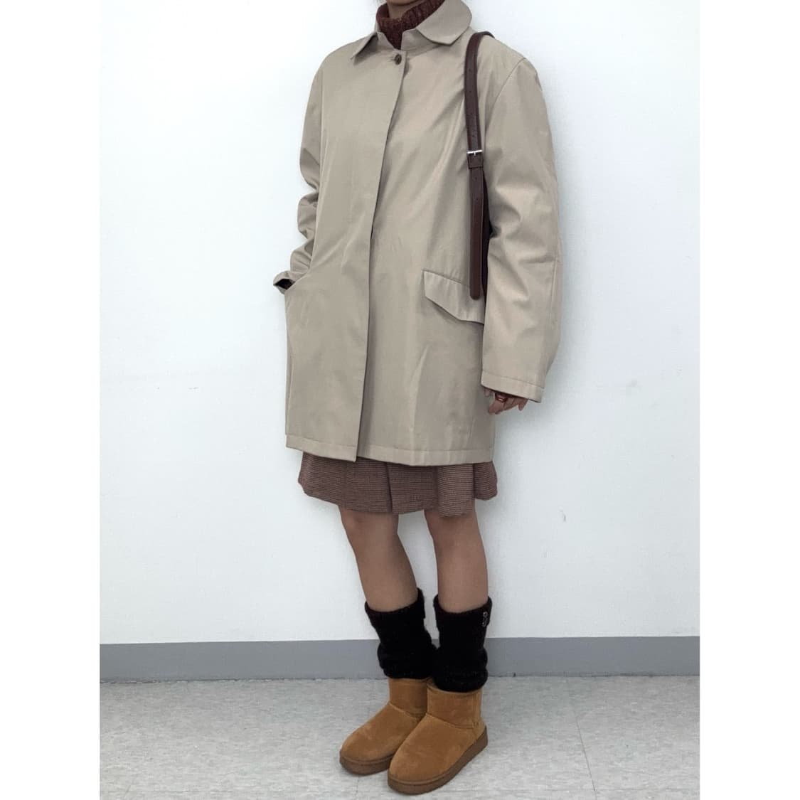 빈티지 연베이지 코트 점퍼 상품이미지3