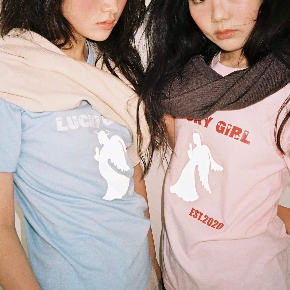 샵페어리 럭키 걸 티셔츠 핑크 상품이미지1
