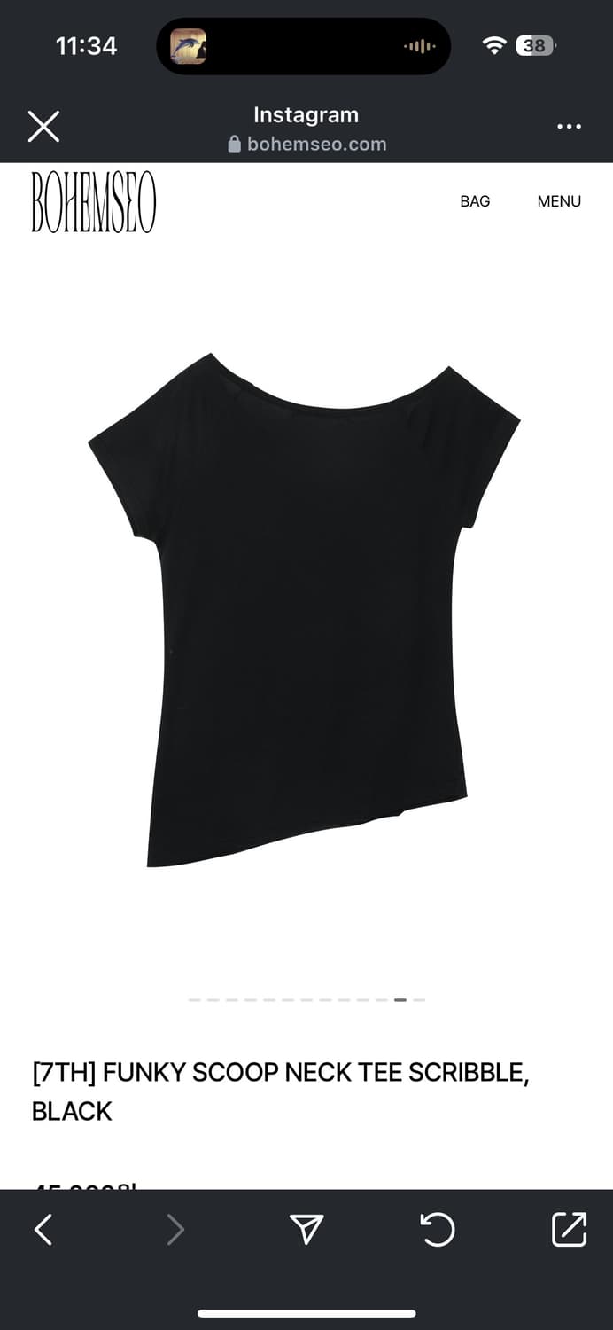 보헴서bohemseo  FUNKY SCOOP NECK TEE 상품이미지5