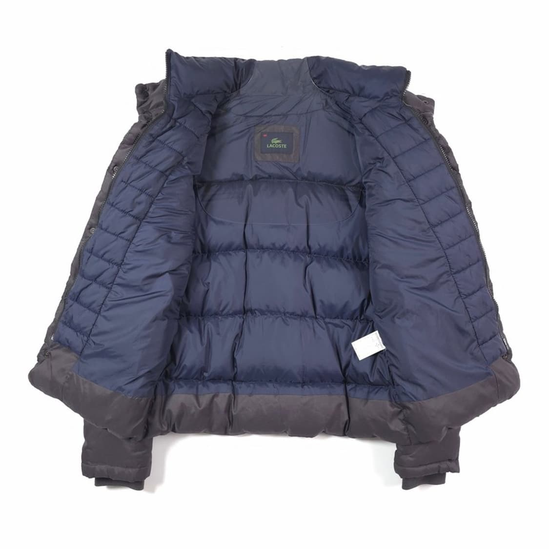 라코스테 울 배색 다크그레이 구스다운 숏패딩 상품이미지5
