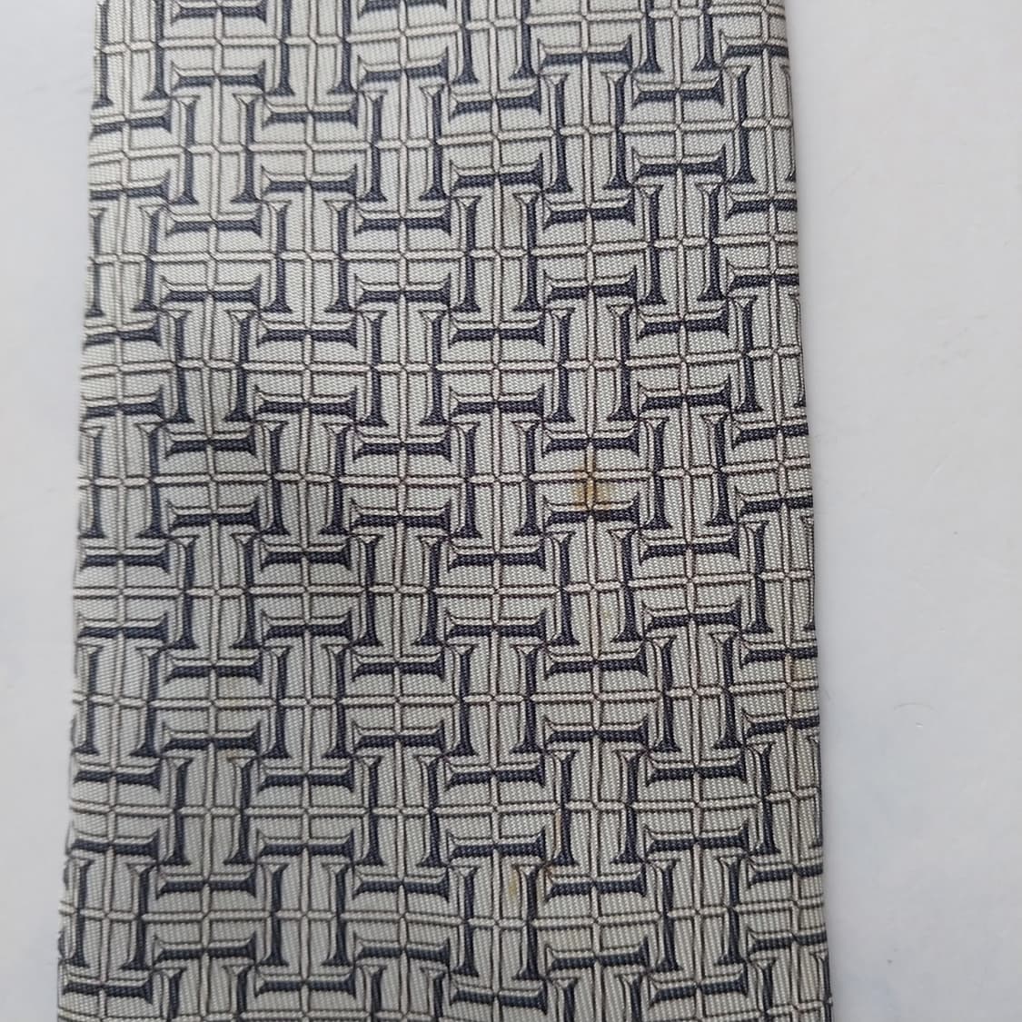 에르메스 실크 그레이 H패턴 넥타이 9.3cm B등급 k2455 상품이미지8