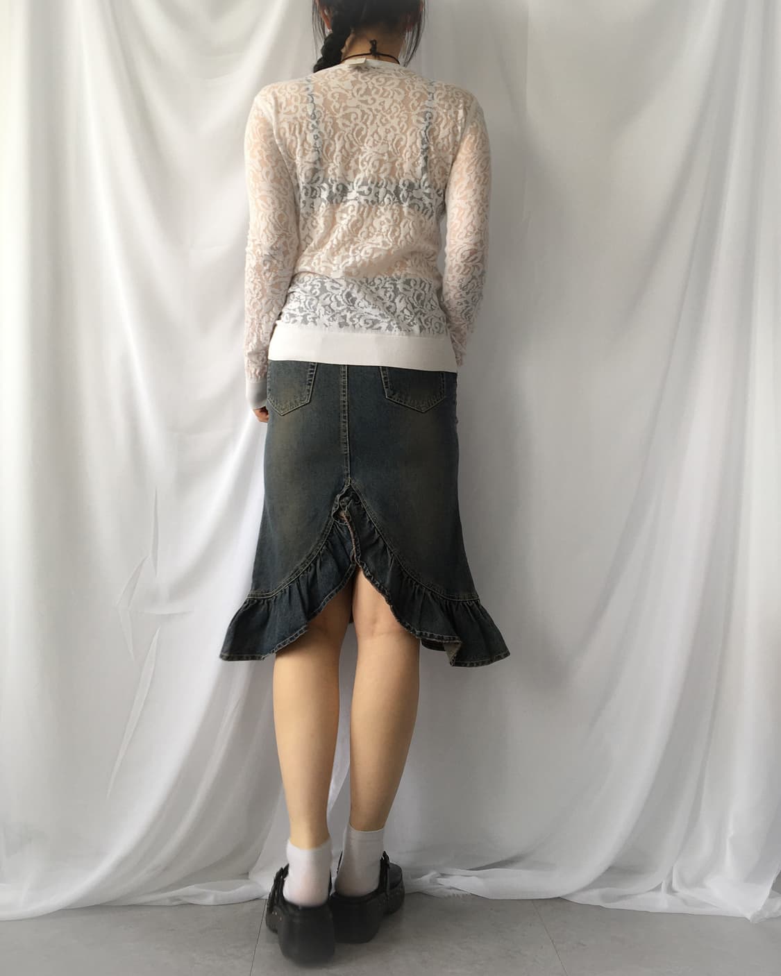 Frill point washing skirt 상품이미지5