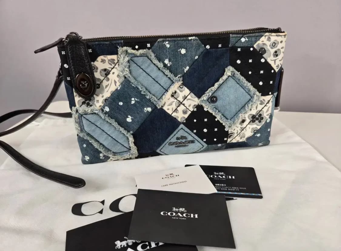 COACH 코치 데님 패치워크 크로스백 투웨이 가방 정품 상품이미지4