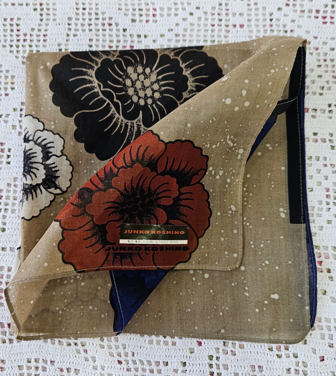 준코 코시노 플라워 패턴 손수건 3종 상품이미지3