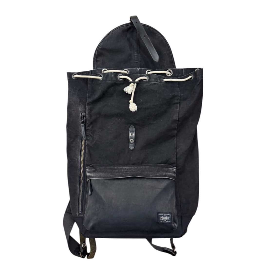포터 브릿지 코튼 럭색 백팩 블랙 (S) 상품이미지3