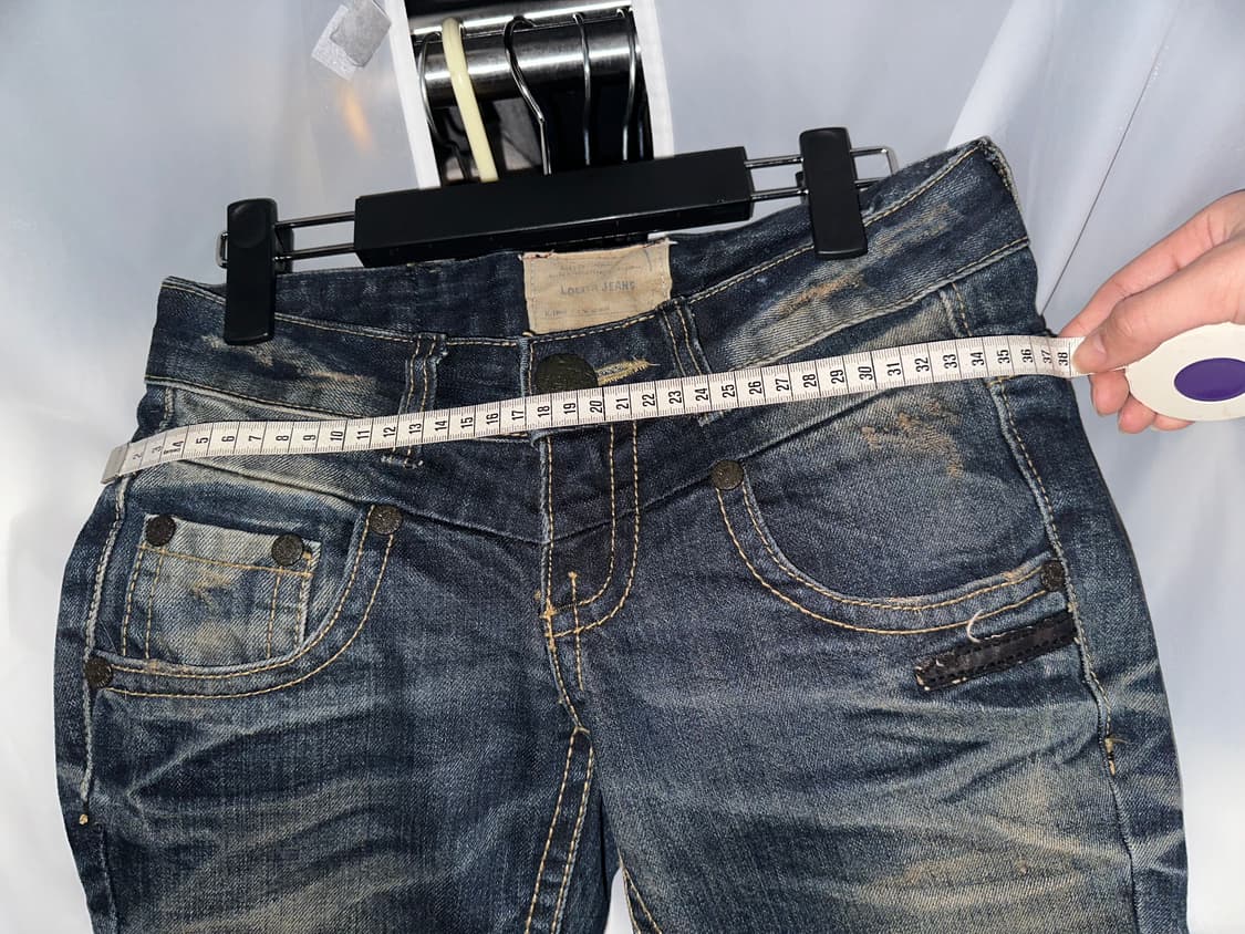 디테일 진청 데님 로우라이즈 부츠컷 팬츠 상품이미지5