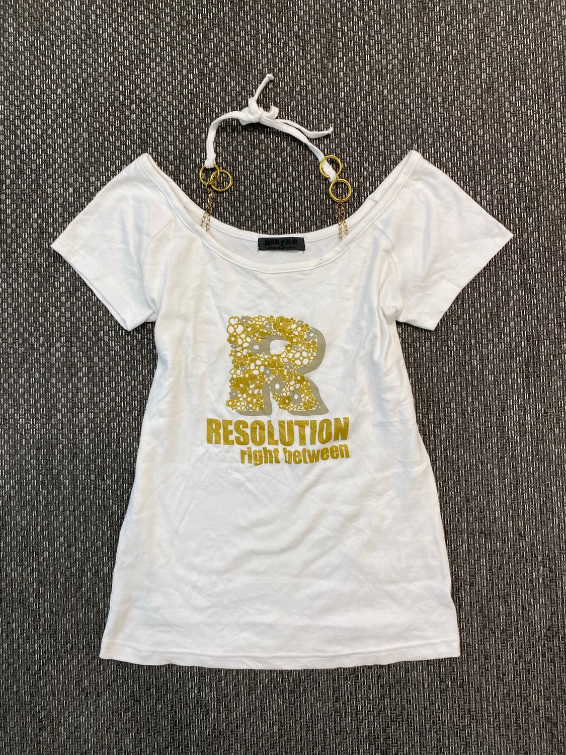 갸루&와투케 Gal&Y2K Gold Chain Detail Tee 상품이미지1