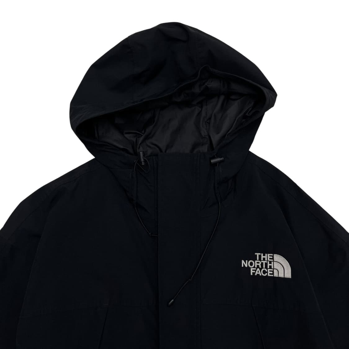 노스페이스 로고 블랙 후드 바람막이 100 상품이미지4