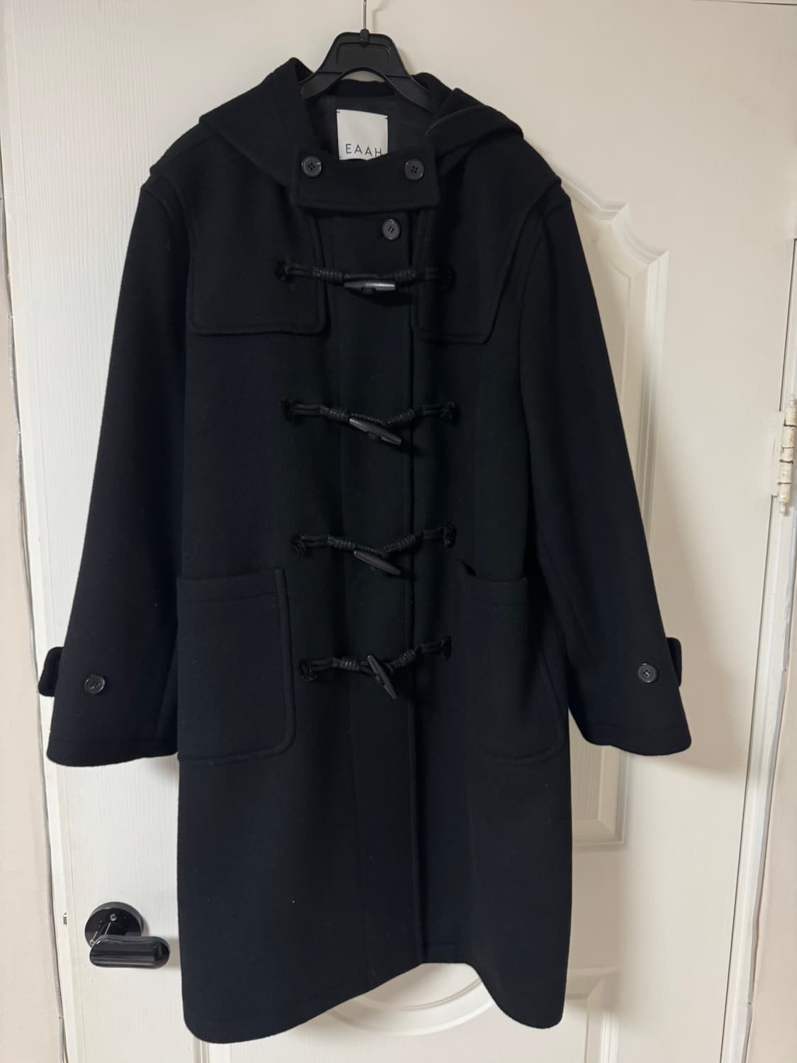 EAAH 이아 Harper 후드 더플코트 블랙 상품이미지6