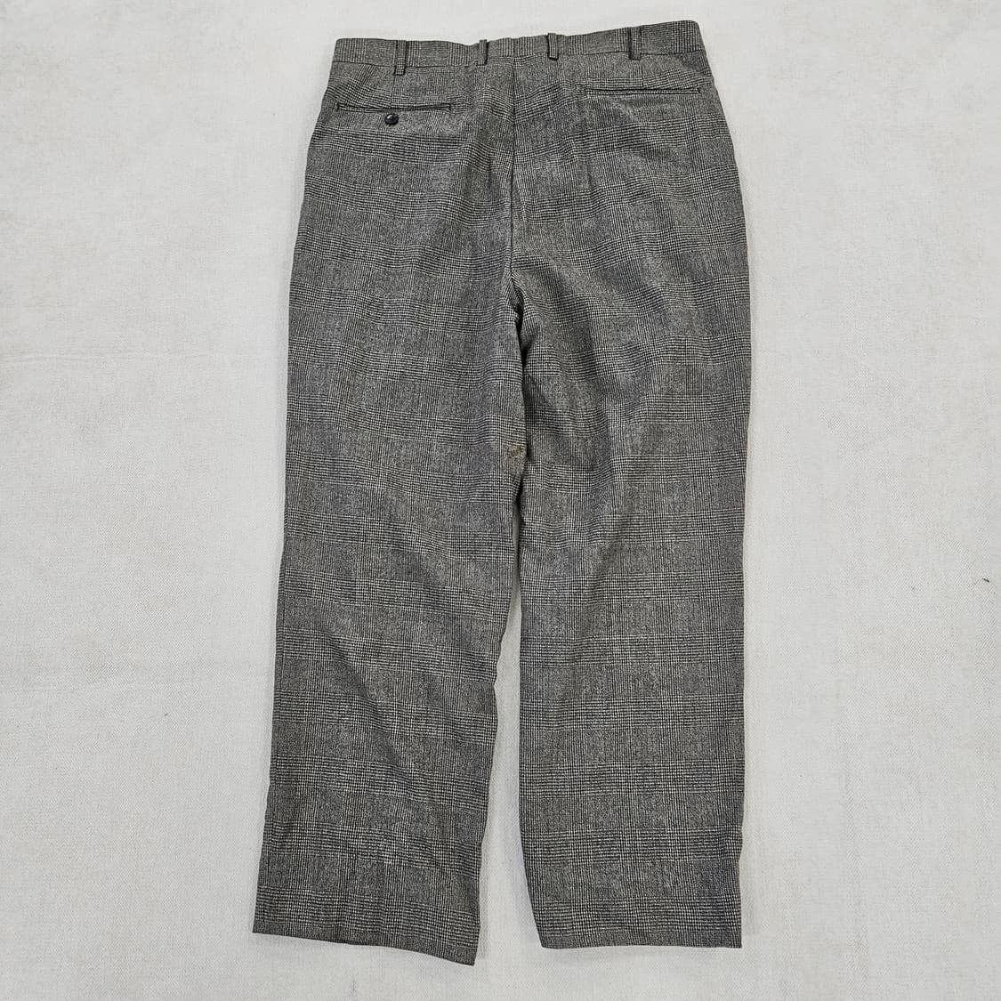 [92-106] 갤럭시 투턱 체크패턴 울100% 팬츠 0120Y2 상품이미지2