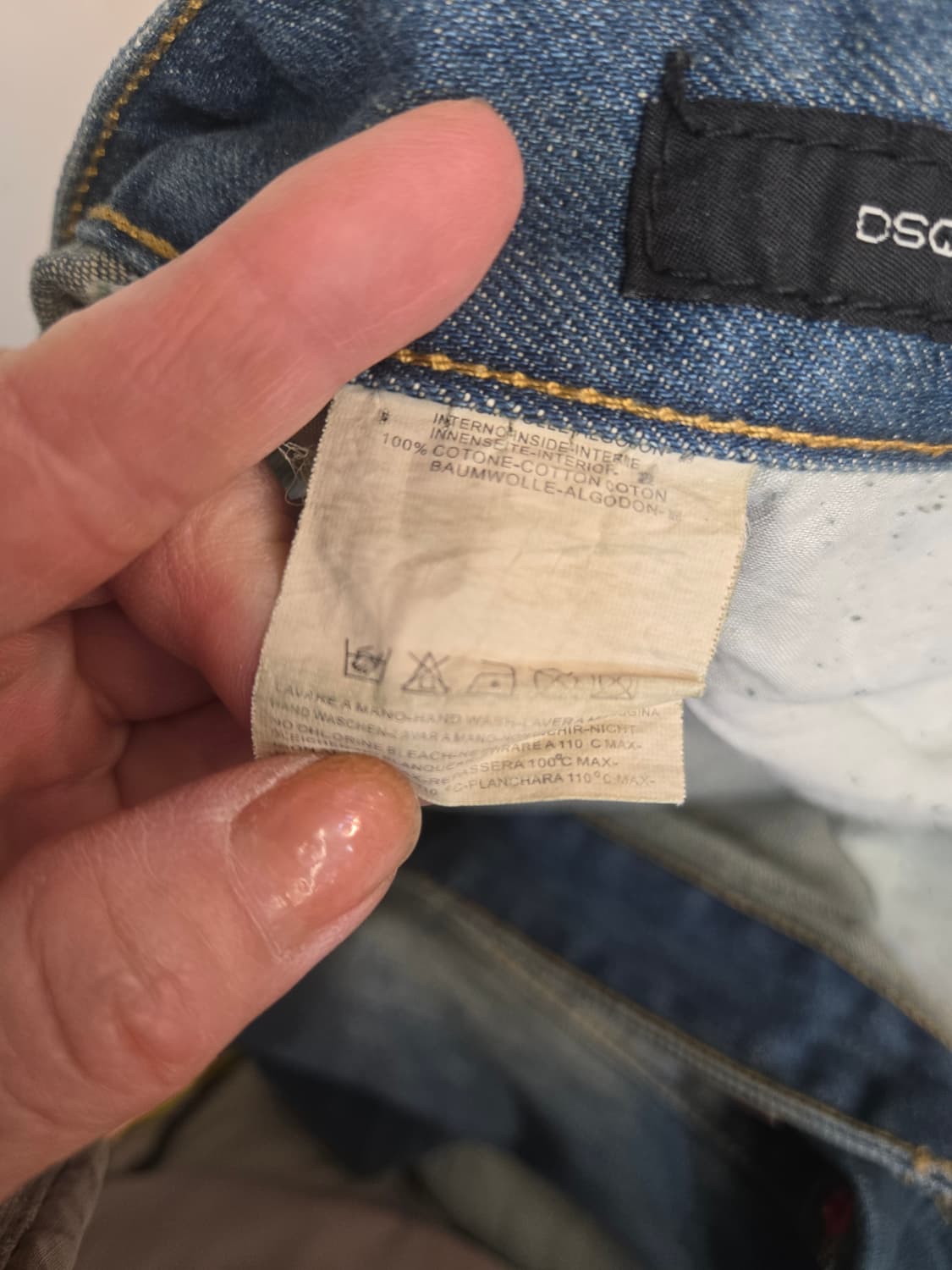 디스퀘어드워싱 데님 와이드 상품이미지9