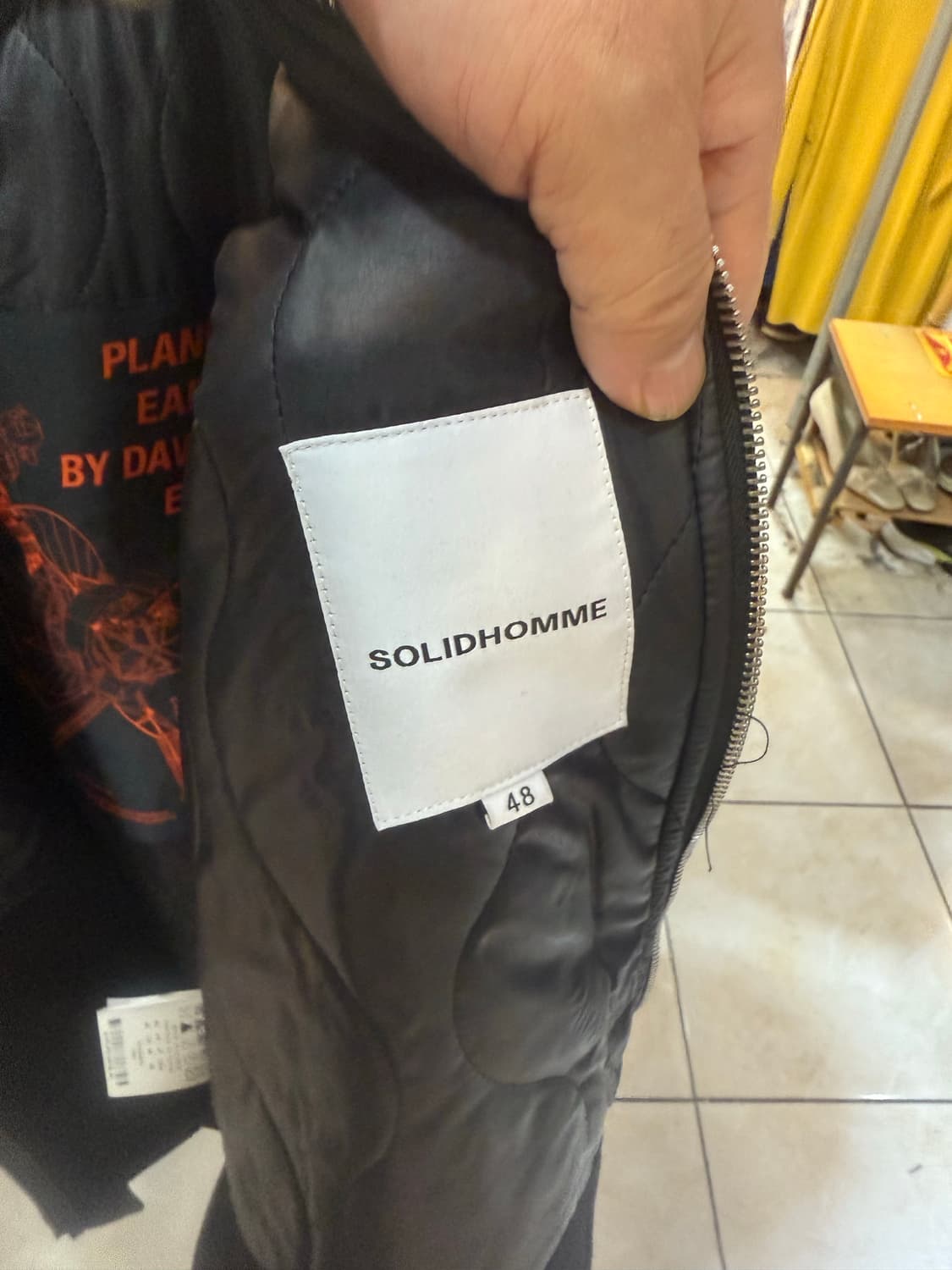 48/100 정품 솔리드옴므 레이어드후드 마윈 자켓 내피 팝니다 상품이미지3