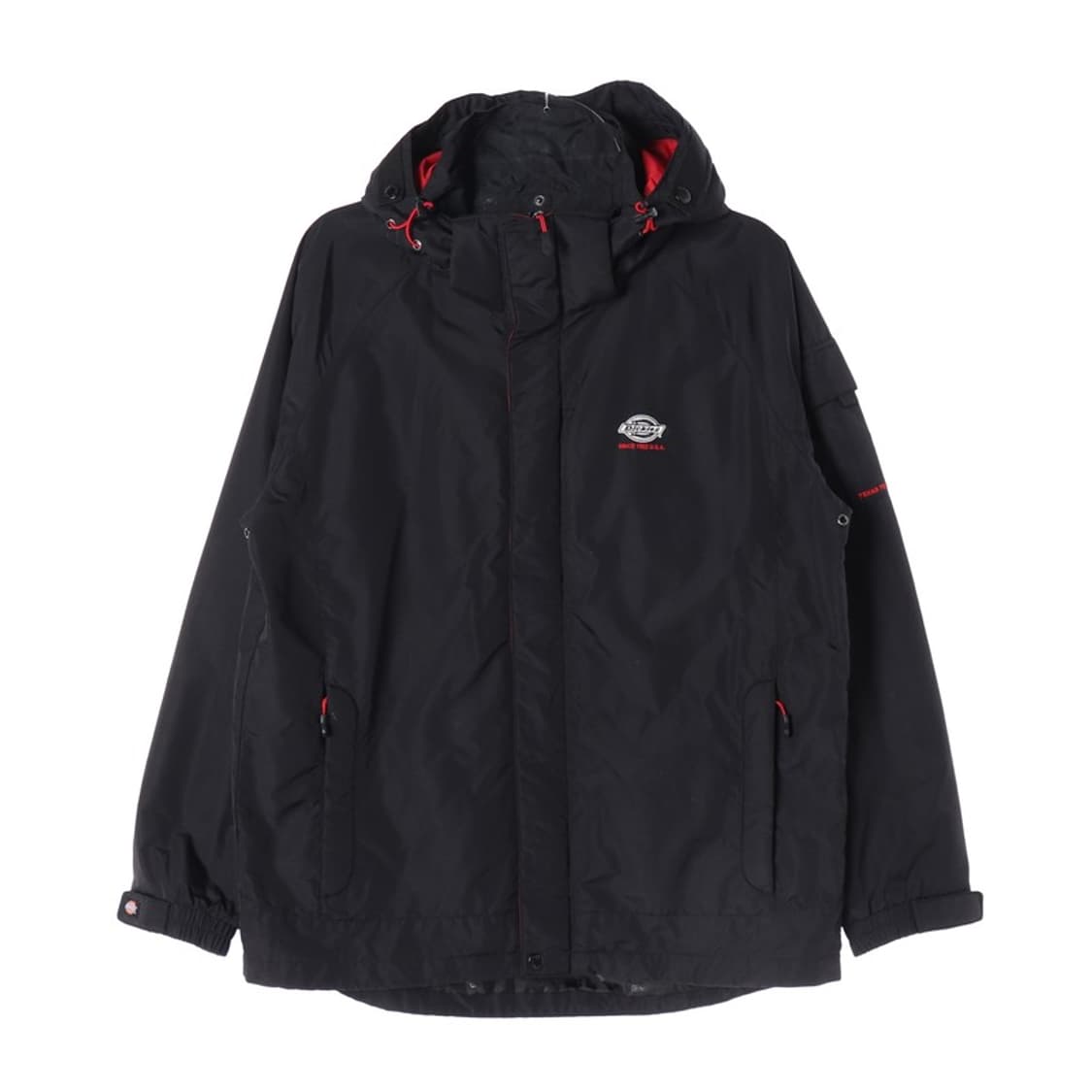 디키즈 블랙 레드 포인트 윈드브레이커 L 상품이미지1