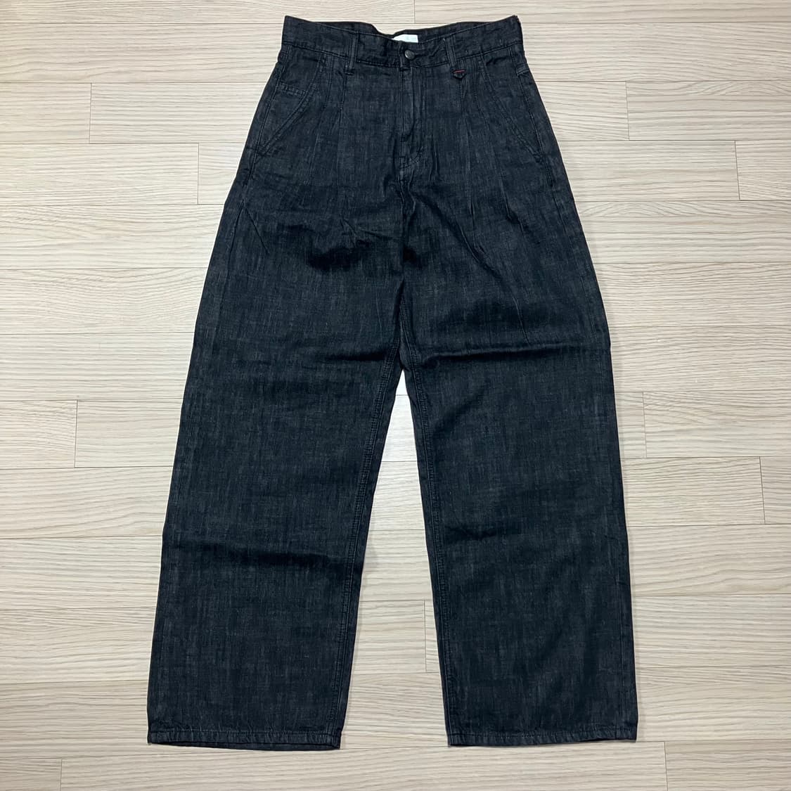 [새상품] 포트너스 투턱 와이드 블랙진 팬츠 상품이미지2