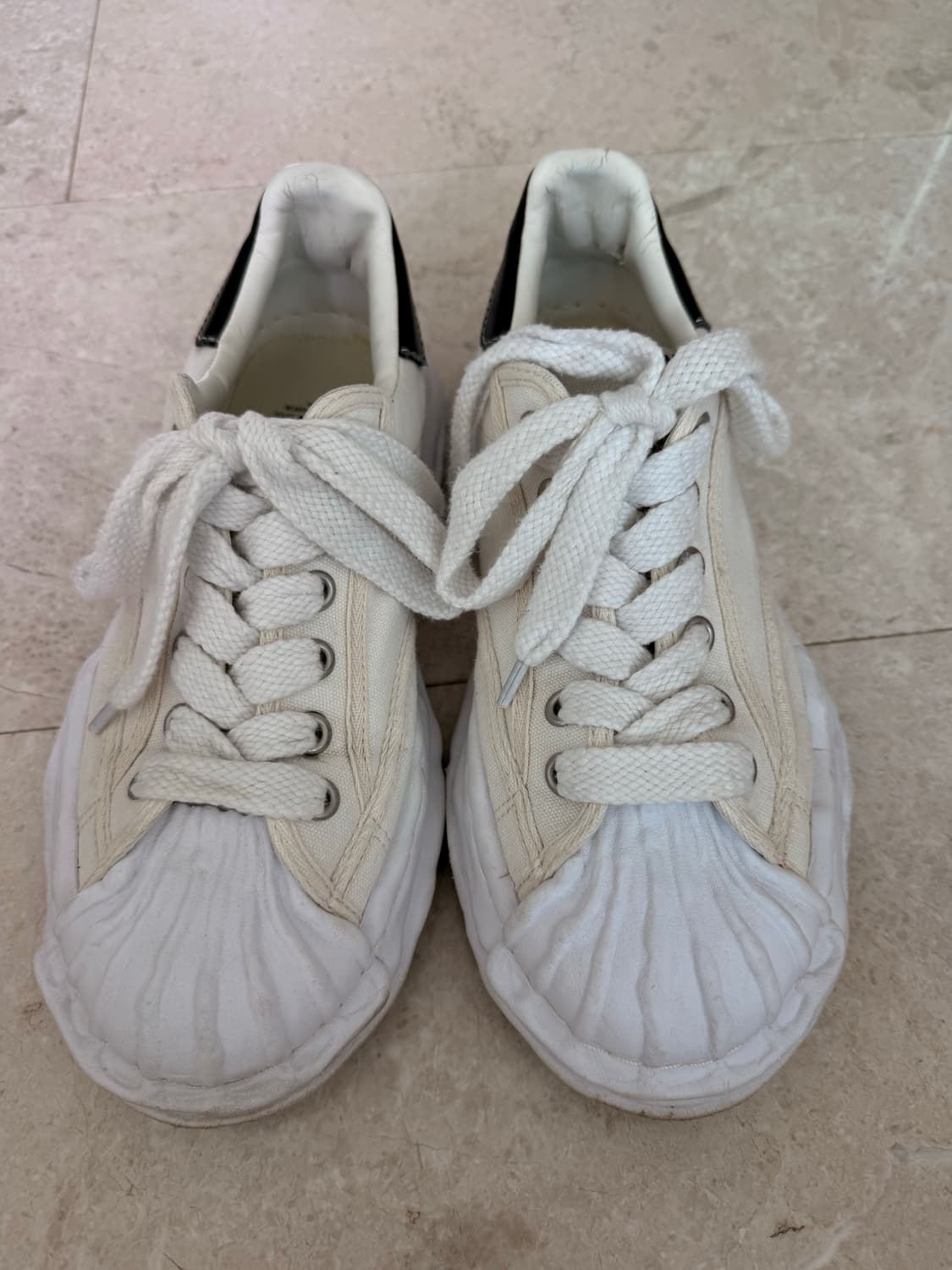 메종 미하라 야스히로 블레이키 OG 솔 캔버스 화이트 EU43 상품이미지1