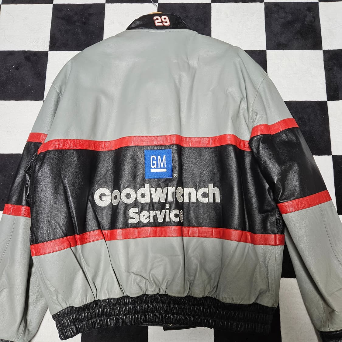 빈티지 나스카 레이싱 레더자켓 굿렌치 케빈하빅 XL 상품이미지2