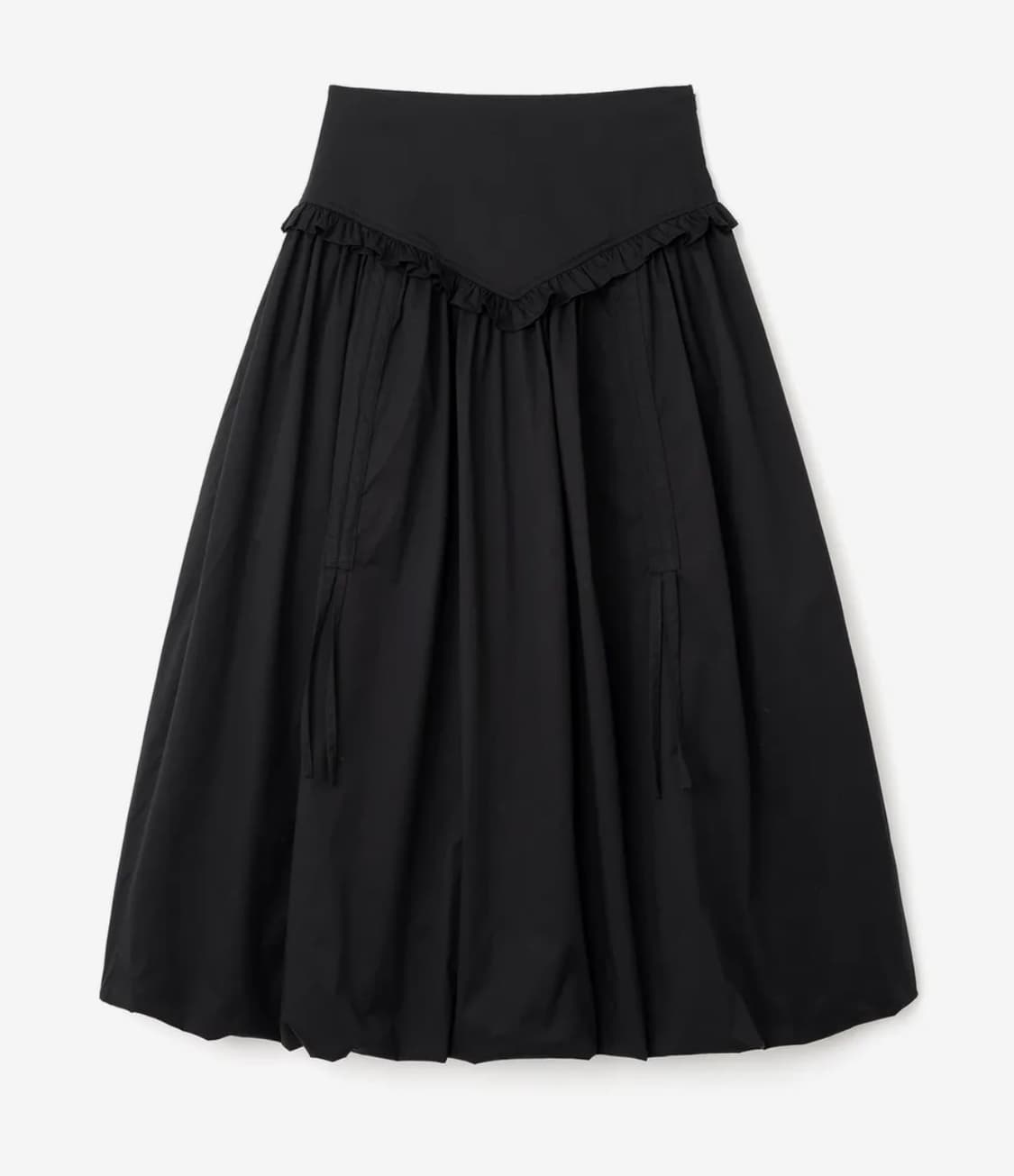 밀로 우먼 벌룬 셔링 맥시 스커트 [블랙] 상품이미지2