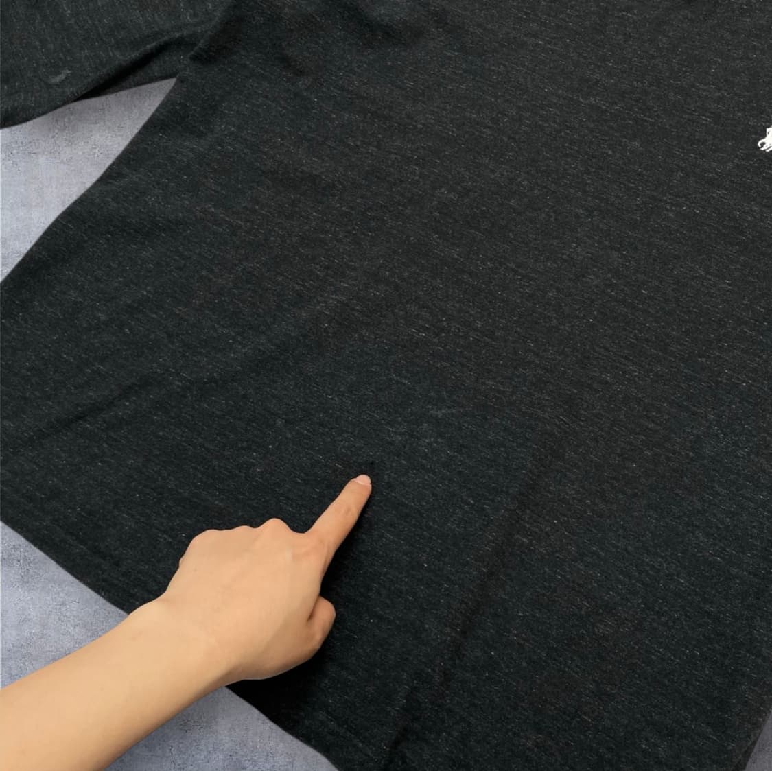 폴로 랄프로렌 차콜 로고자수 긴팔 티셔츠 L 상품이미지5