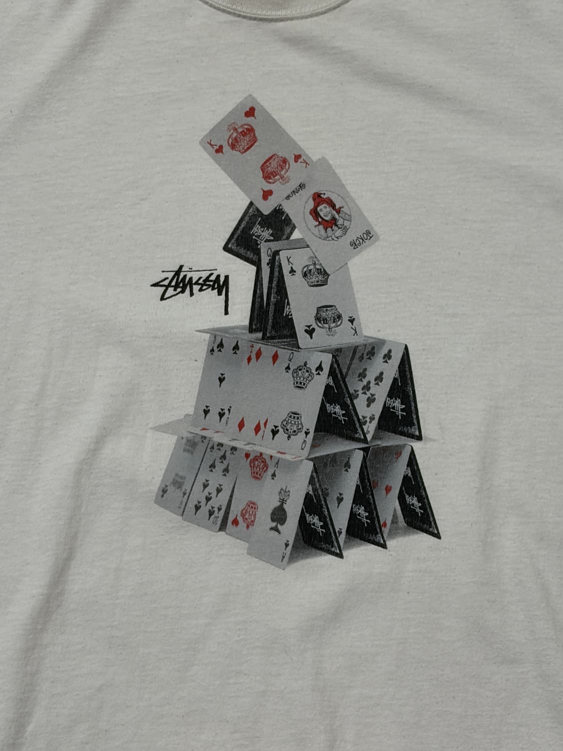 스투시(Stussy) 하우스 오브 카드 화이트 반팔 티셔츠 상품이미지2