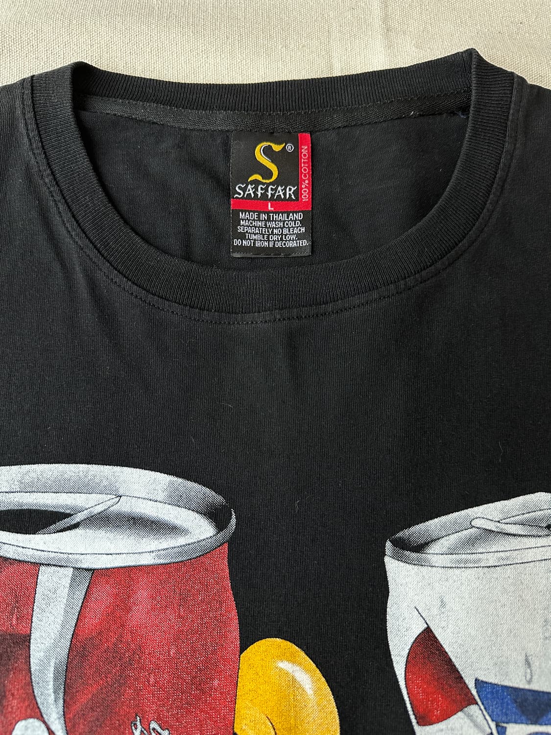 코카콜라 vs 펩시 복싱 그래픽 반팔 티셔츠 블랙 L 상품이미지4